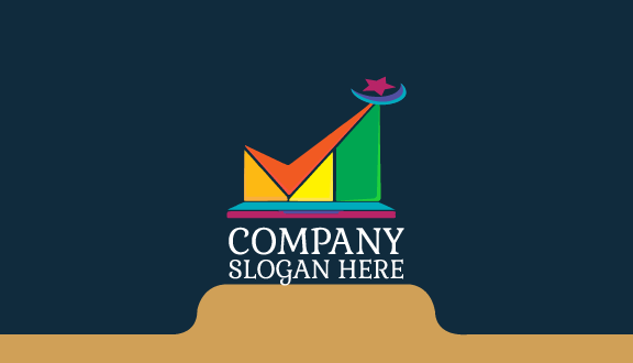 Tarjeta De Presentación De Contador Con Forma De Media Luna Y Estrella