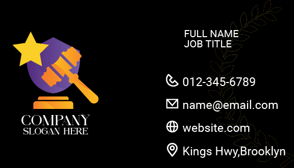 Star Lawyer Business Card