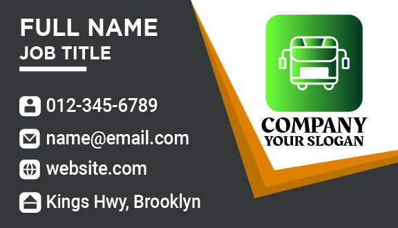 Step Entrance Bus Business Card