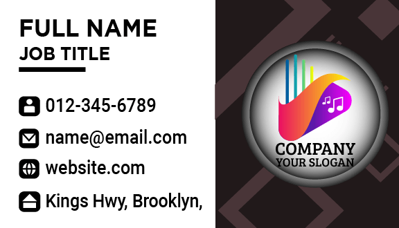 Streaming Music Entertainment Business Card