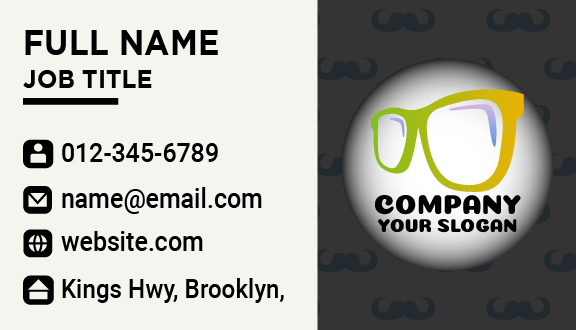 Stunning Eyeglasses Business Card