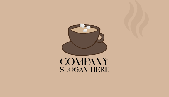 Cartão De Visita De Café Com Cubos De Açúcar