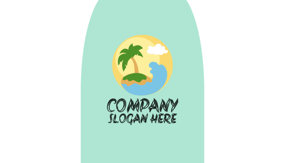 Kartu Nama Pantai Musim Panas