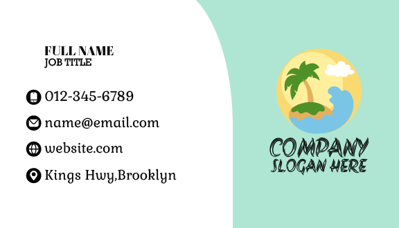 Summer Beach Business Card