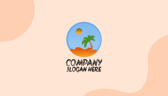 Kartu Nama Pantai Matahari Terbenam Musim Panas