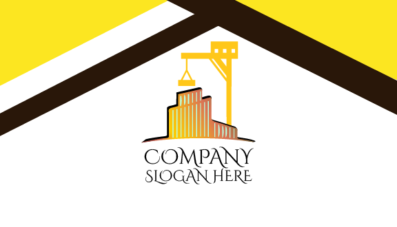 Carte De Visite De Construction De Poulie Ensoleillée