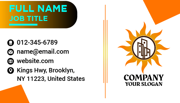 Sunny Real Estate Business Card