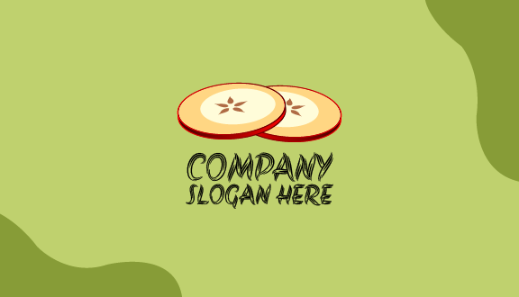 Cartão De Visita De Segmentos De Maçã Doce