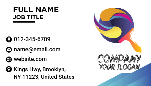 Swirling Colors Artist Business Card