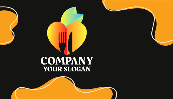 Swirling Doodle Food Business Card