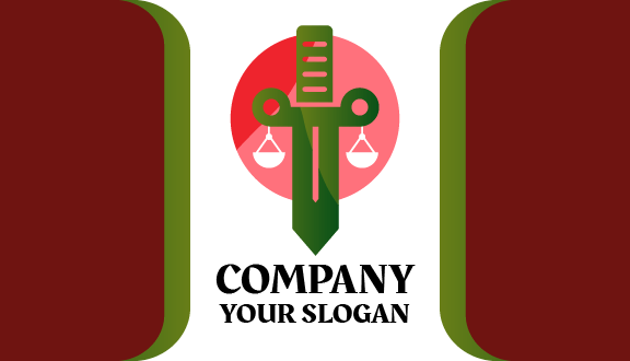 Tarjeta De Presentación De Abogado Con Espada
