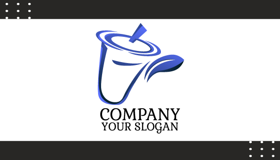 Tarjeta De Presentación Con Esquema De Bebedero De Té