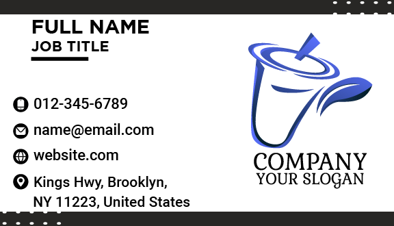 Tea Sipper Outline Business Card