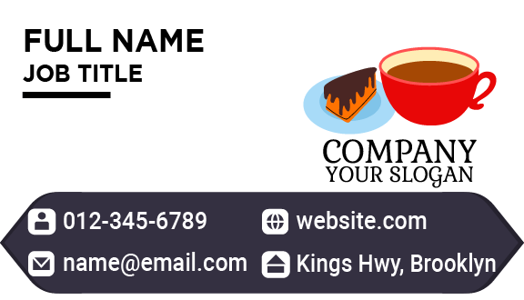 Tea Snack Bar Business Card