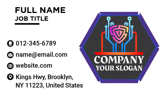 Technology Computer Security Business Card