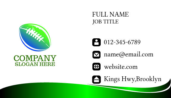 Thrilling Football Free Business Card