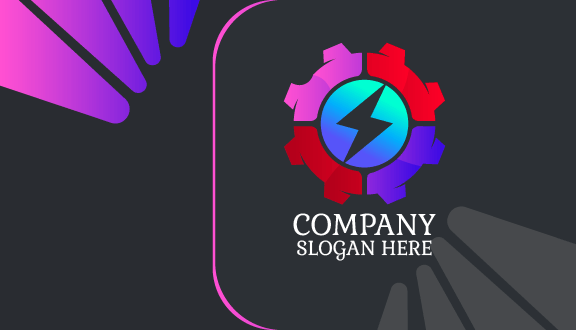 Tarjeta De Presentación Industrial Con Símbolo De Trueno