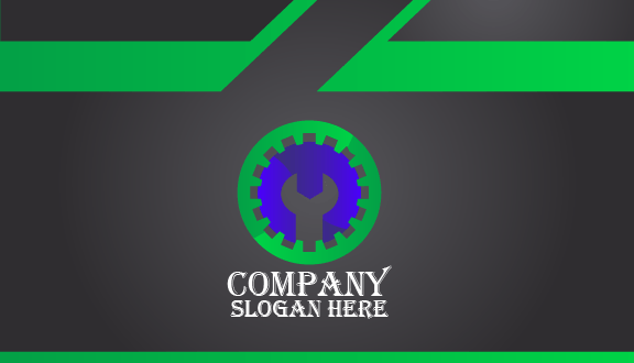 Tarjeta De Presentación Industrial Con Silueta De Herramienta