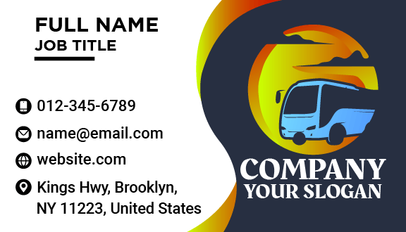 Tourist Bus Business Card