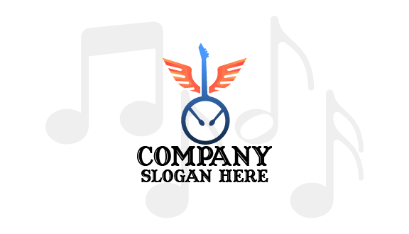 Traditionelle Visitenkarte Einer Gitarrenband