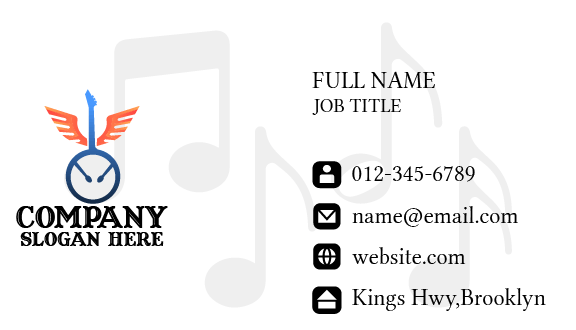 Traditional Guitar Band Business Card