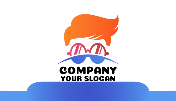 Kartu Nama Kacamata Bulat Trendi