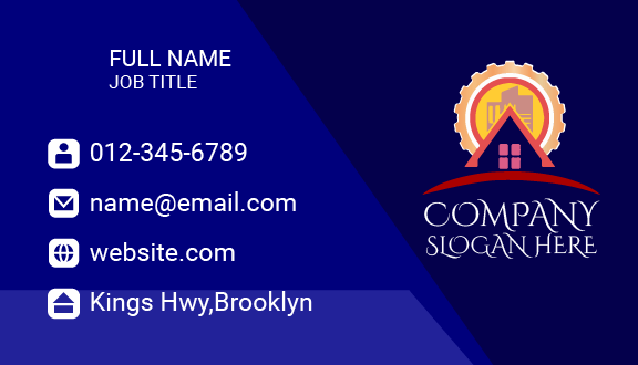 Triangle Roof Construction Business Card