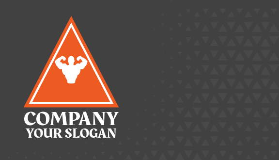 Tarjeta De Presentación Triangular De Fitness