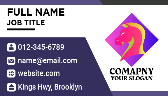 Trimmed Horse Mane Business Card