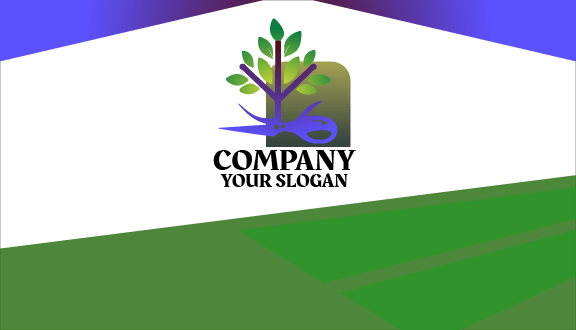 Trimming Lawn Business Card