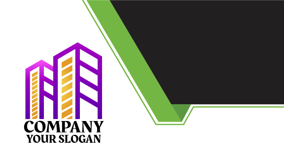 Carte De Visite De Constructeur À Deux Teintes