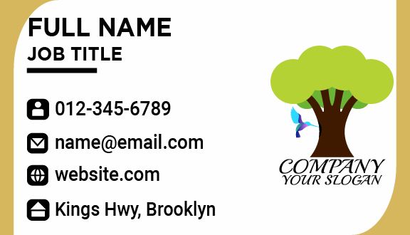 Under Tree Bird Business Card