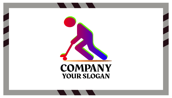 Tarjeta De Presentación De Hockey Con Dedicación Inquebrantable