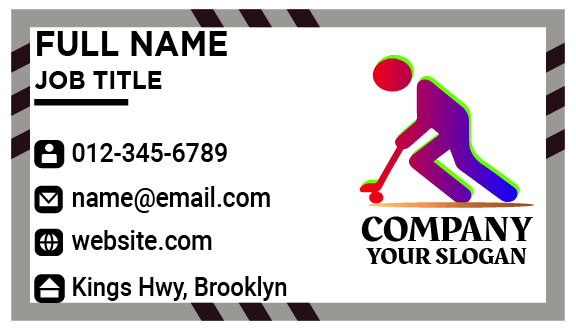 Unwavering Dedication Hockey Business Card