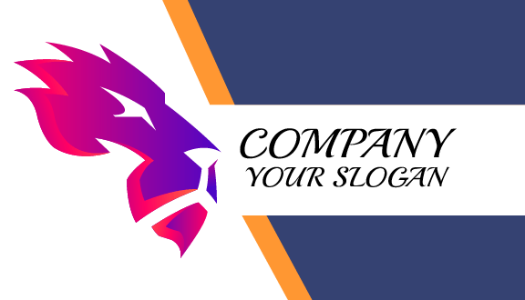 Kartu Nama Singa Abstrak Yang Cerah