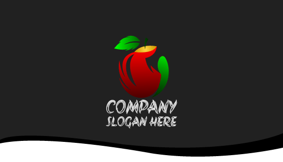 Cartão De Visita Maçã Vibrante