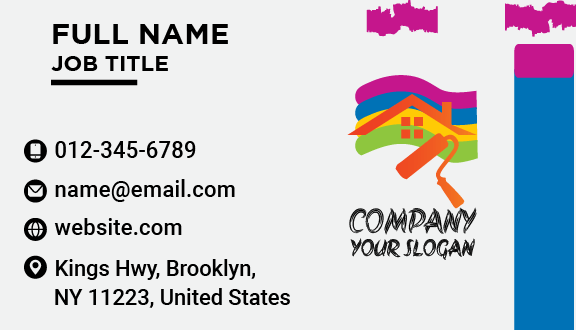 Vibrant House Painter Business Card