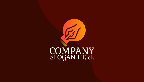 Vibrant Orange Artist Business Card