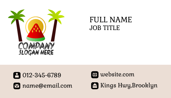 Watermelon Slice Summer Business Card