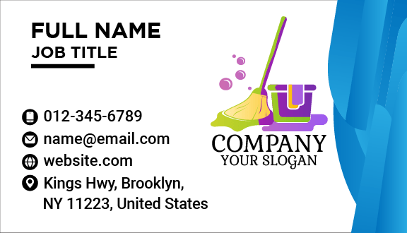 Wet Mop Cleaning Business Card