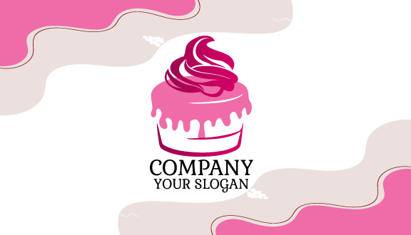 Visitenkarte Mit Geschlagenem Cupcake