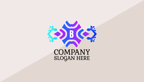 Tarjeta De Presentación De Boutique Con Letra B Blanca