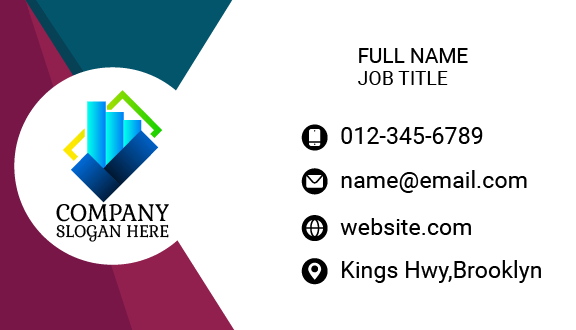 White Circle Accountant Business Card