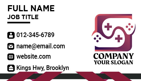 White Computer Games Business Card