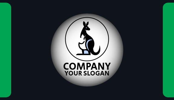 Tarjeta De Visita Con Bolsa De Canguro Blanca