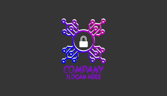 Tarjeta De Presentación De Seguridad Informática Con Candado Blanco