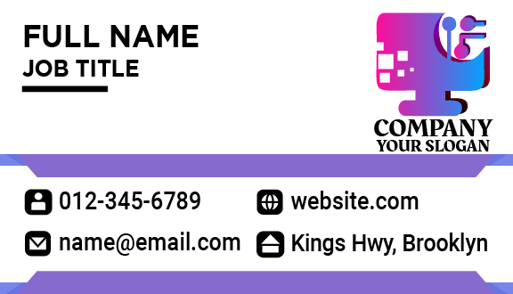 White Pixels Computer Business Card