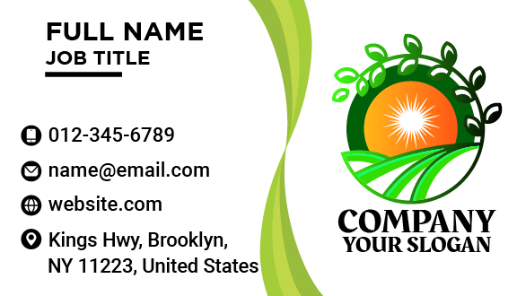 White Rays Agriculture Business Card