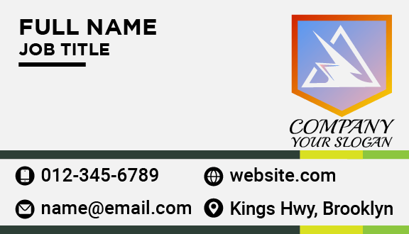 White Triangle Electrician Business Card