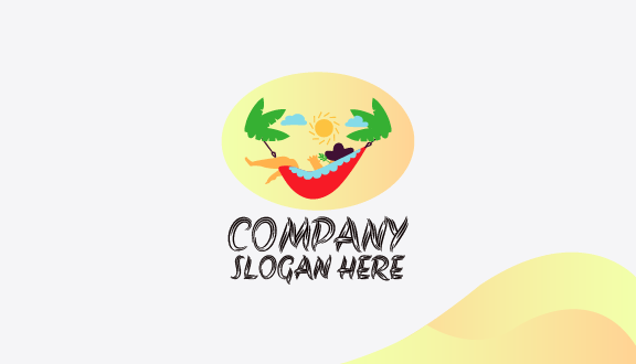 Kartu Nama Wanita Bersantai Di Musim Panas